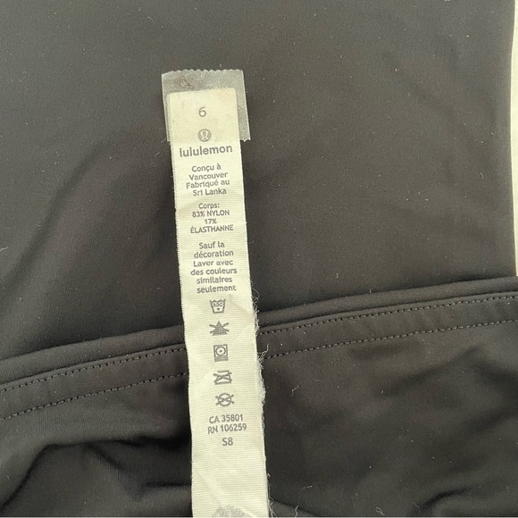 Lululemon 19” cropped side pocket leggings black 15947 - Picture 9 of 9